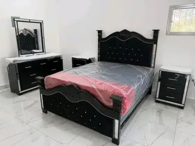 Set de cabecera y cama tapizada - miniatura 4