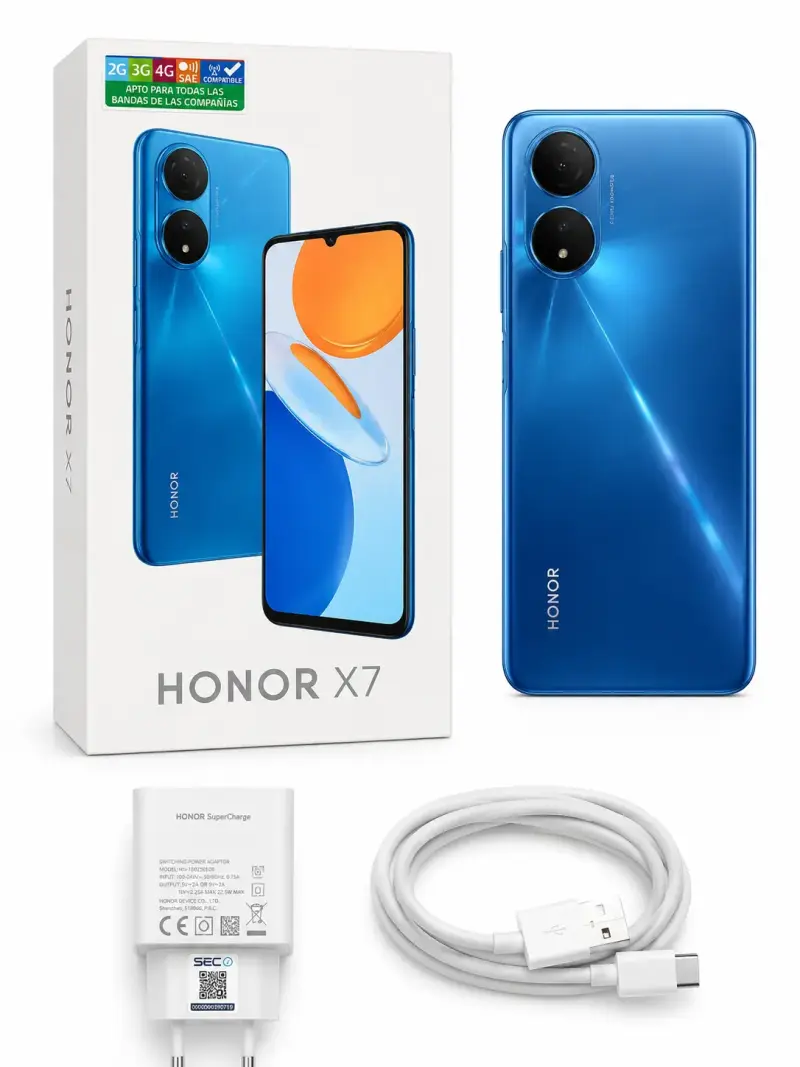 Honor X7 128gb Azul + Caja + Cargador Original - 1