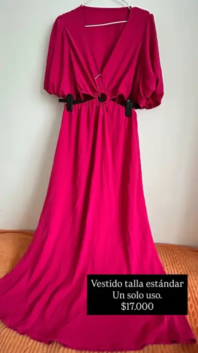 Vestido fucsia elegante - miniatura 1