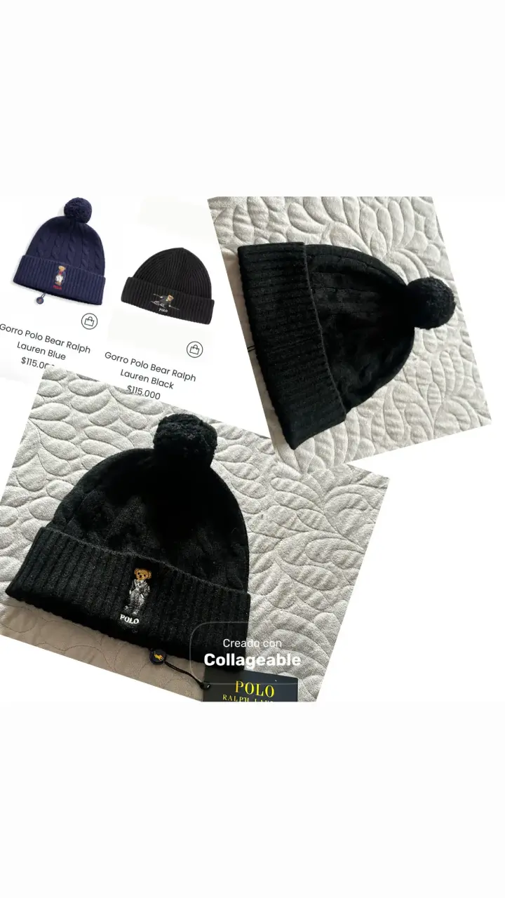 Gorro Polo Bear Ralph Lauren Negro
