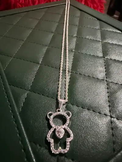 Collar oso con cristal - miniatura 2