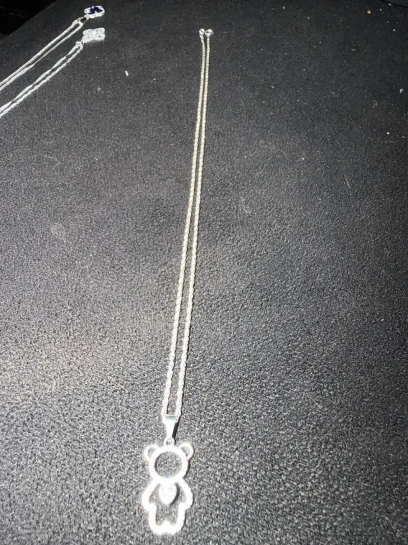 Collar oso con cristal - 4