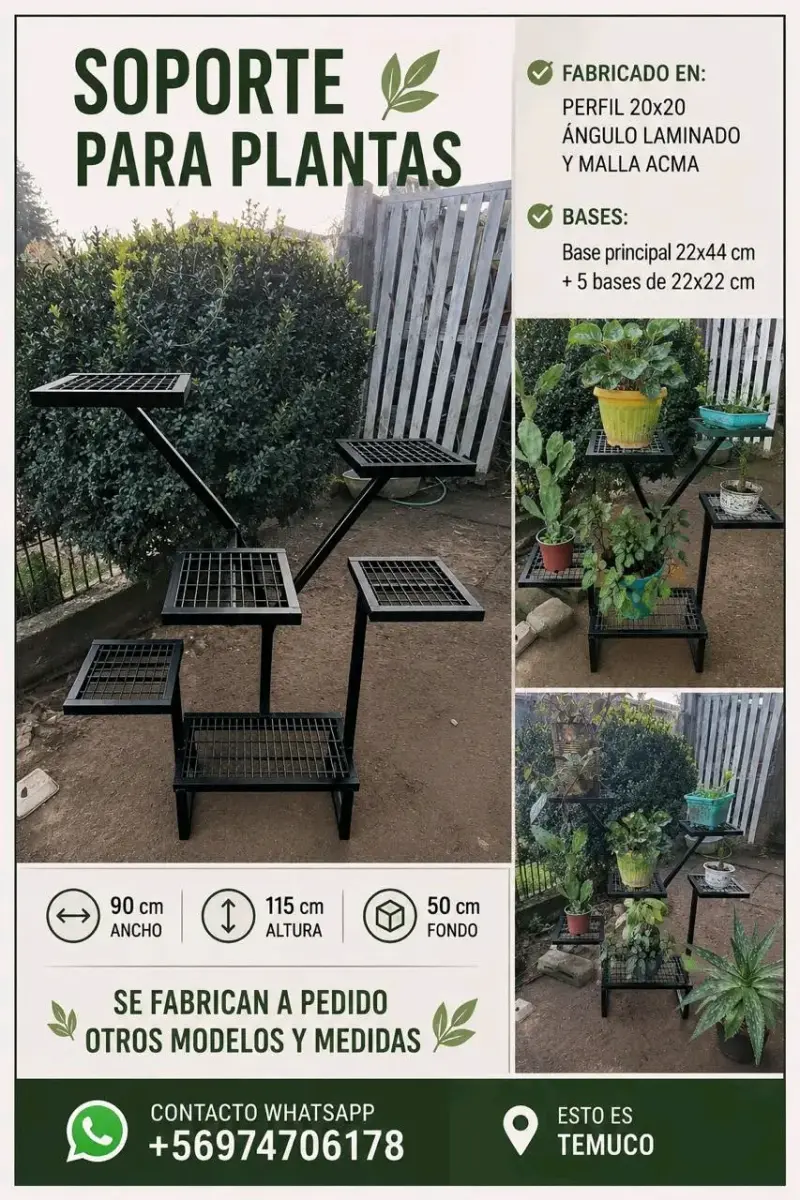 Soporte para plantas metálico