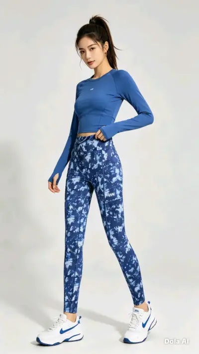 Conjunto deportivo azul para mujer - miniatura 1