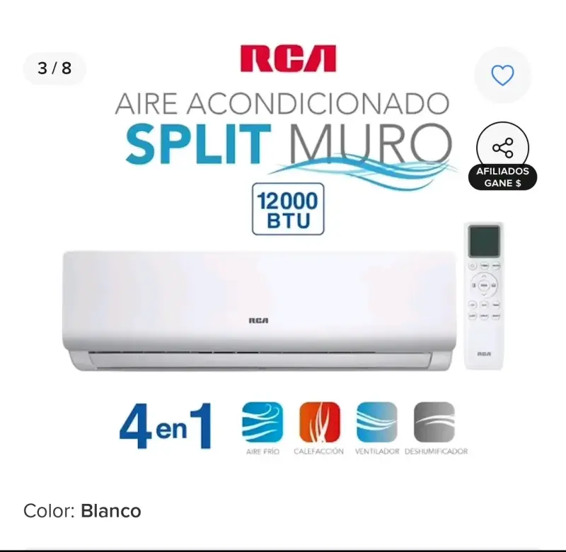 Aire acondicionado RCA Split 12000 BTU - 1