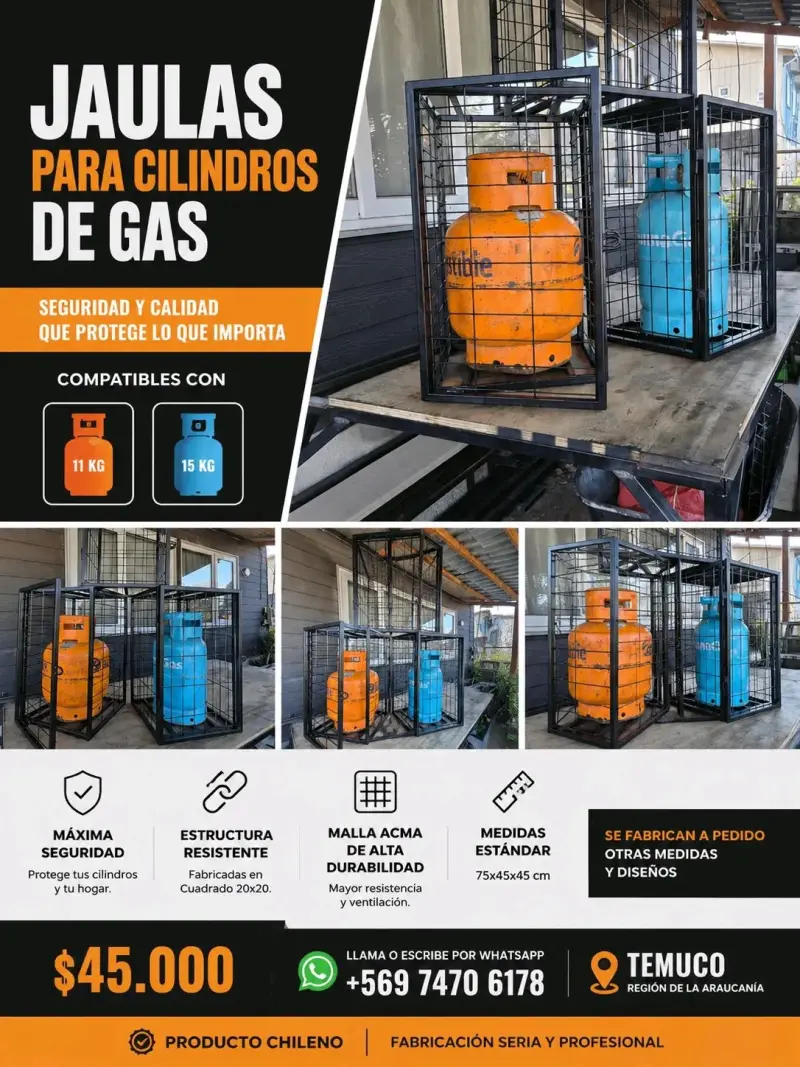 Jaulas para cilindros de gas