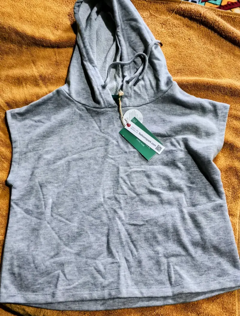 Poleron deportivo gris mujer - 2