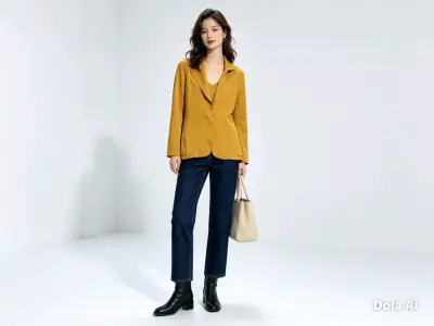 Blazer mostaza mujer - miniatura 1