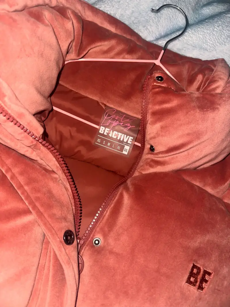 Parka modelo prune rosa talla xxl, perfecto estado - 2
