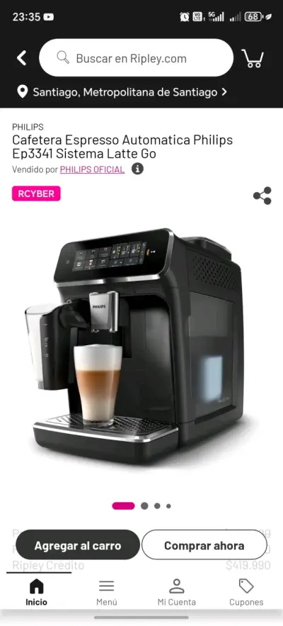 Cafetera Espresso Philips EP3341 - miniatura 1