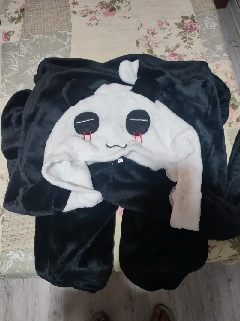 Pijama polar panda para adulto