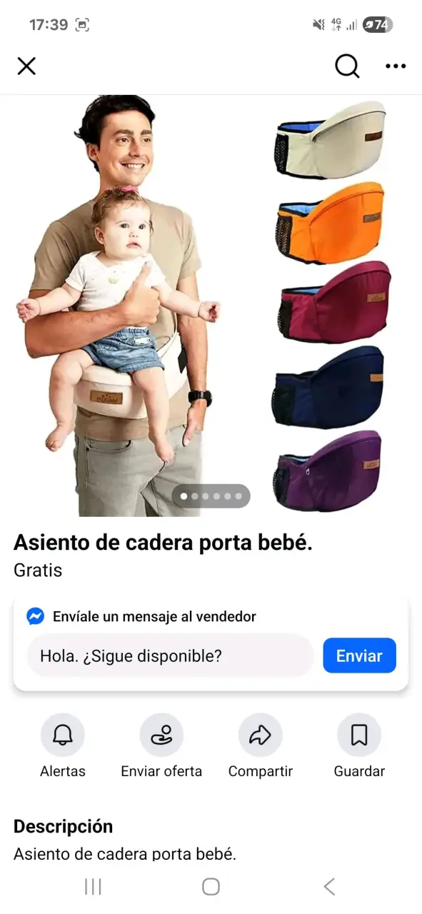 Mochila canguro marrón Mobesy - 3