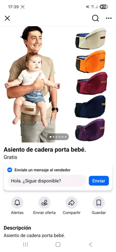 Mochila canguro marrón Mobesy - miniatura 3