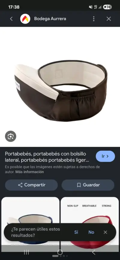Mochila canguro marrón Mobesy - miniatura 4