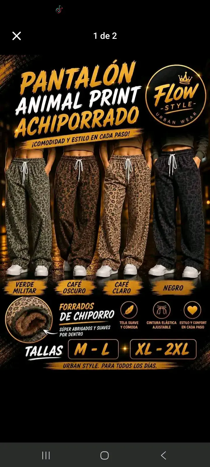 Pantalón animal print achiporrado