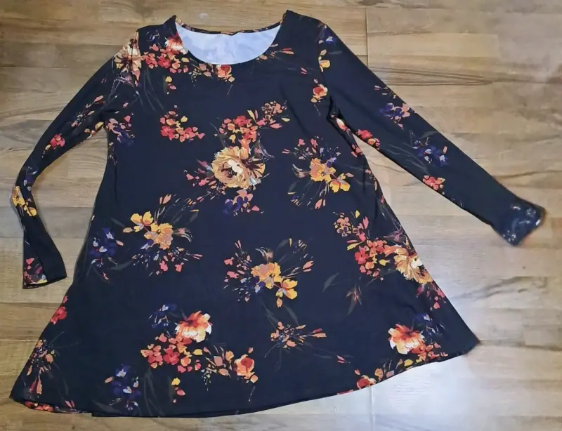 Vestido floral otoño manga larga - 2