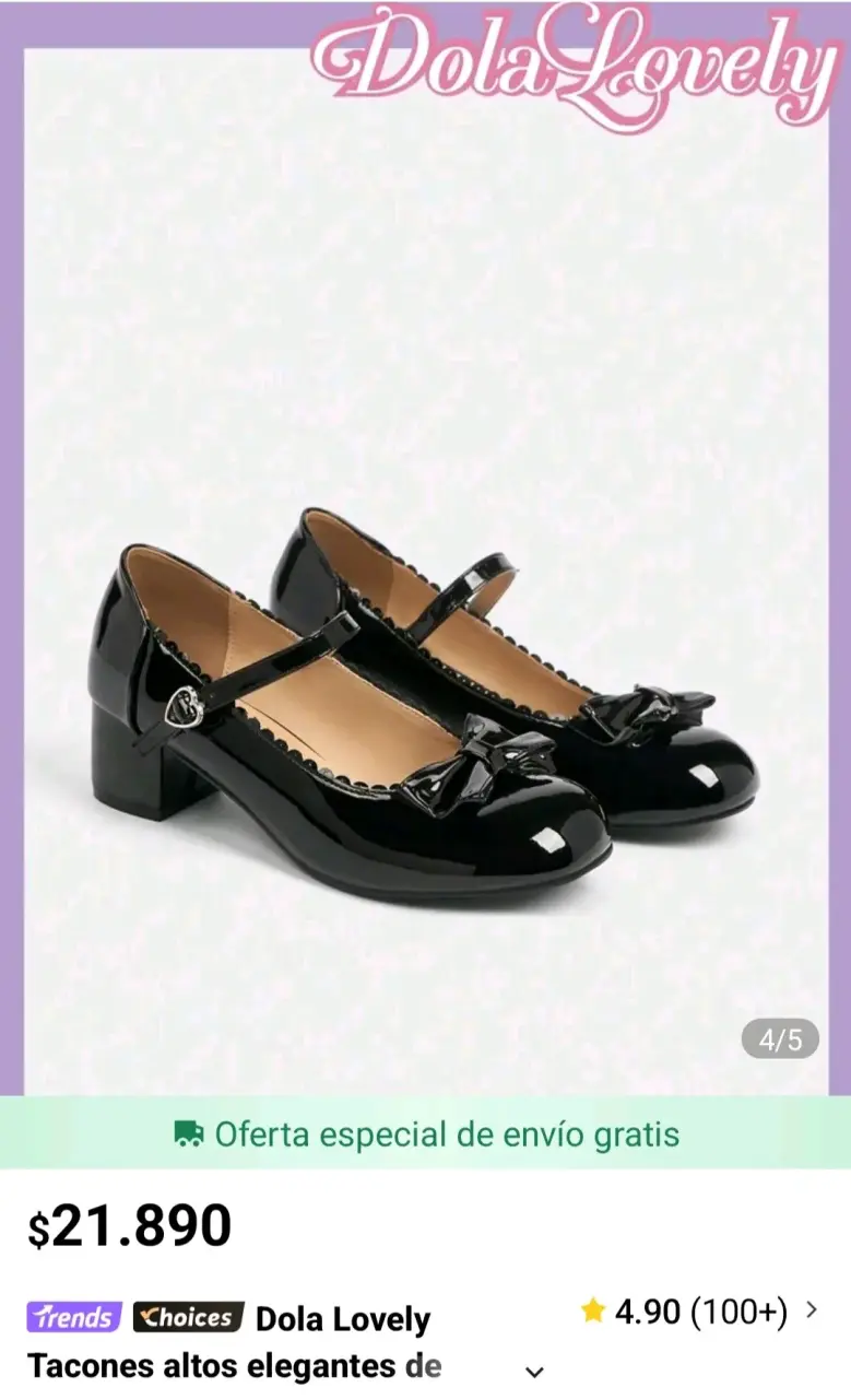 Tacones burdeos con lazo Dola Lovely - 3