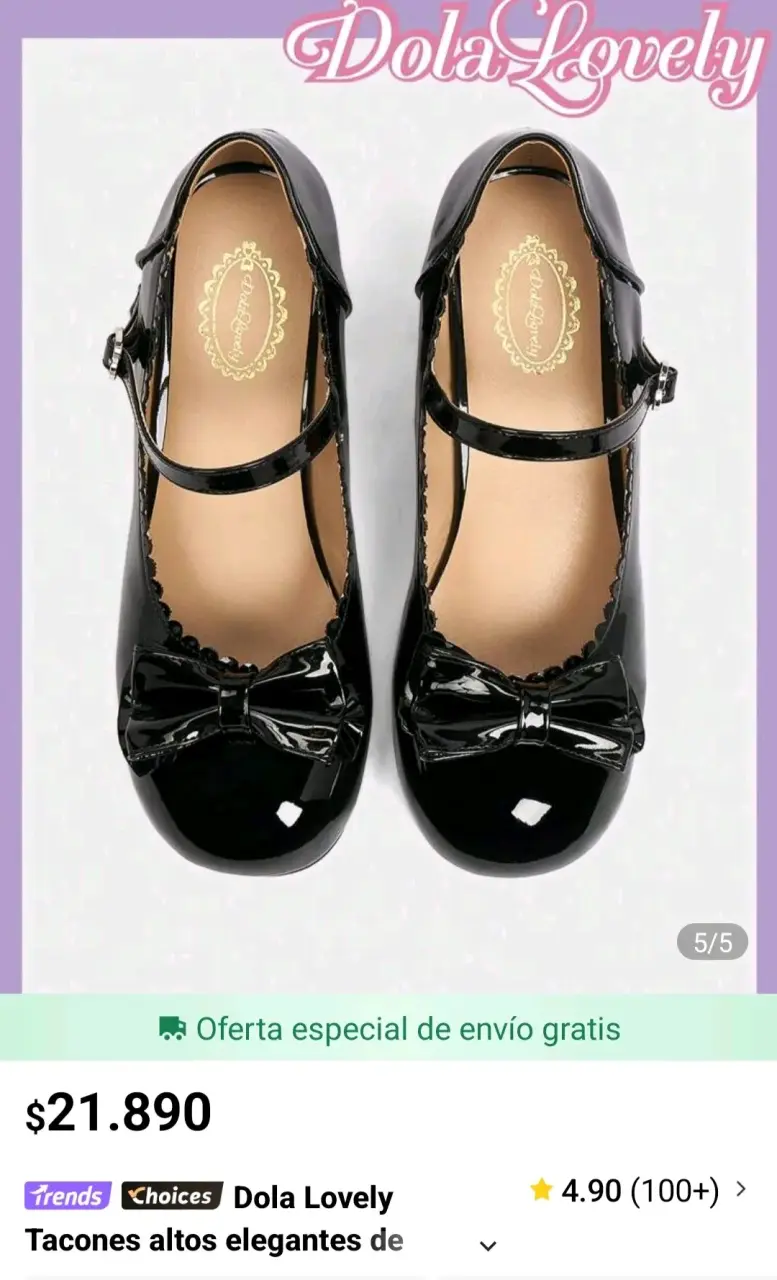 Tacones burdeos con lazo Dola Lovely - 4