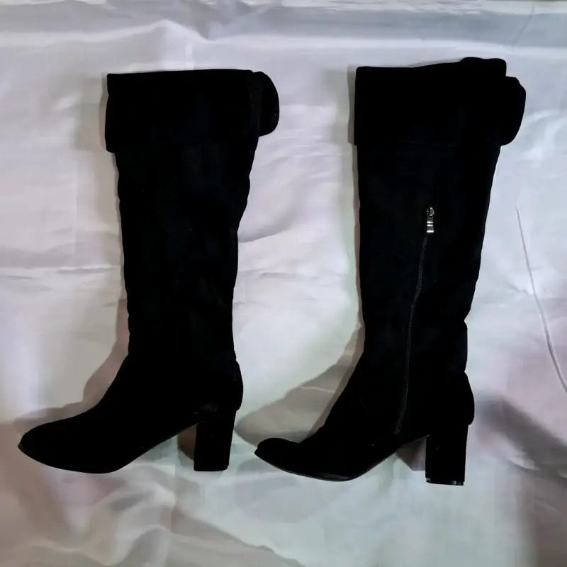 Botas altas negras con taco - 2