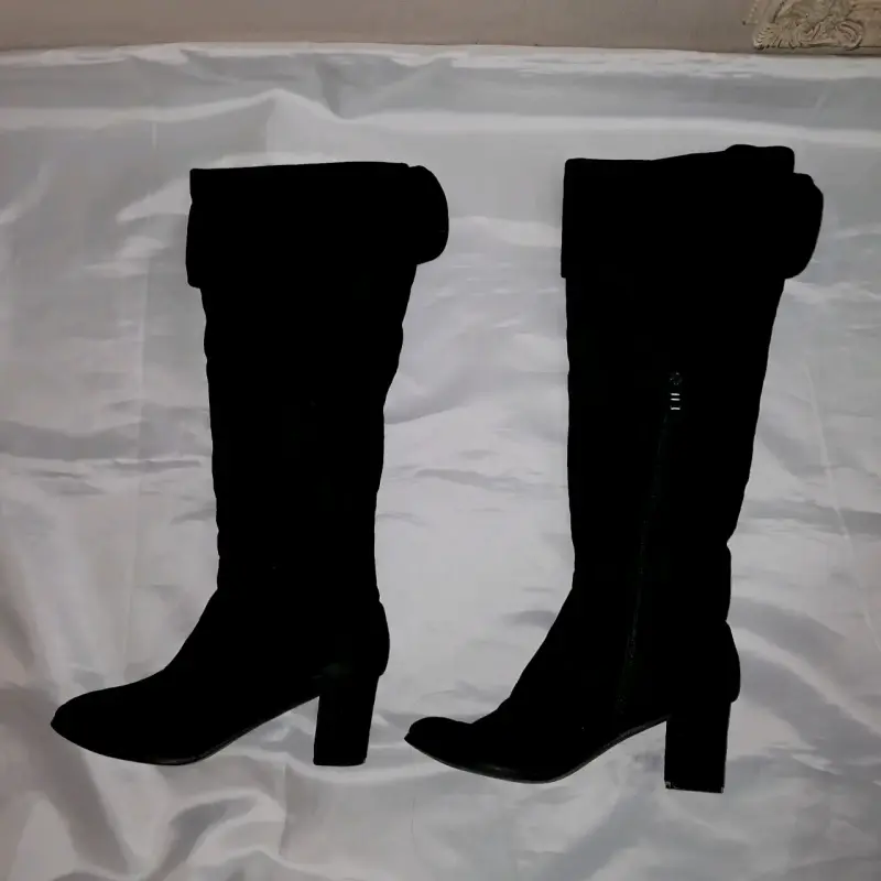 Botas altas negras con taco - 5
