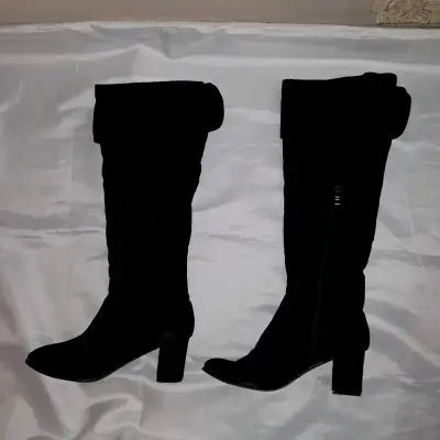 Botas altas negras con taco - miniatura 5