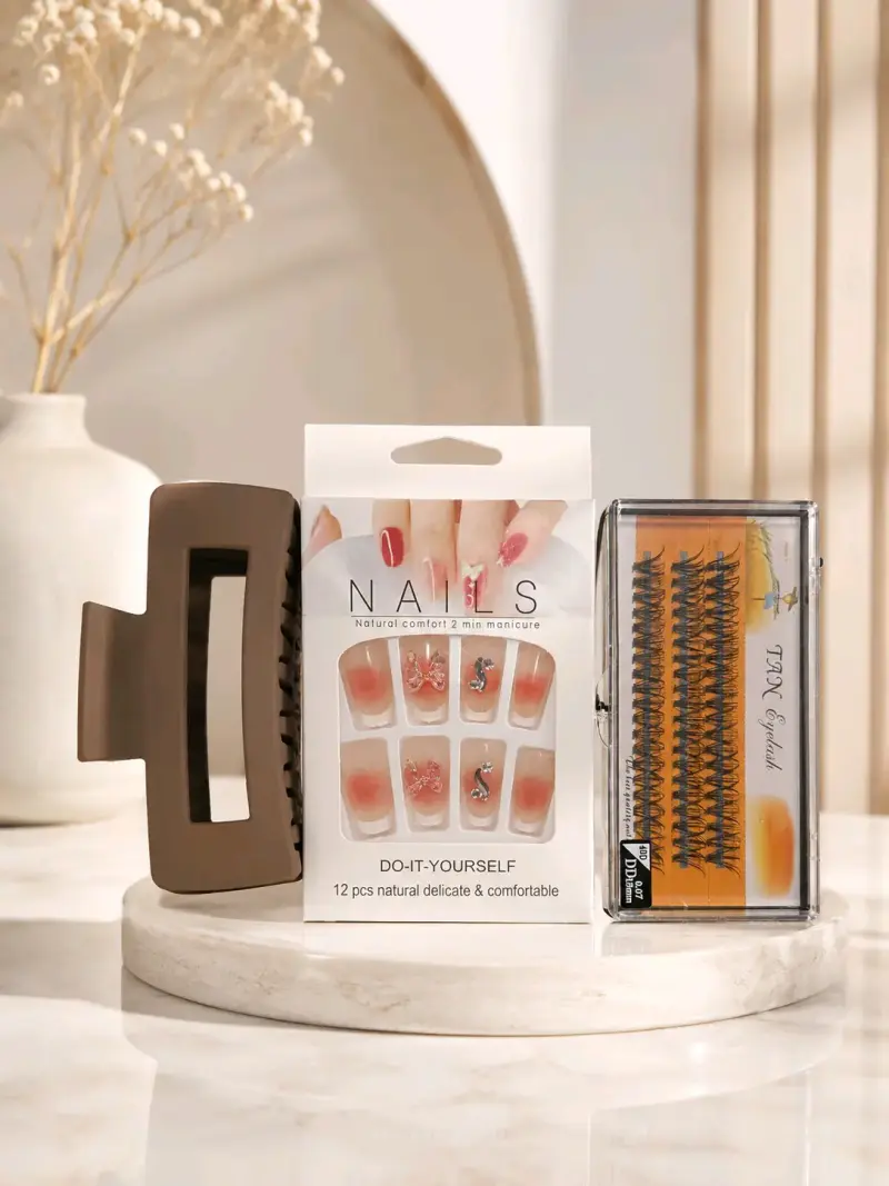 Set de uñas y pestañas DIY