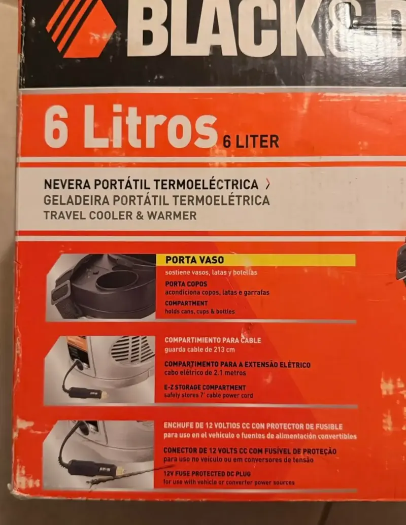 Nevera portátil Black & Decker 6L - 4