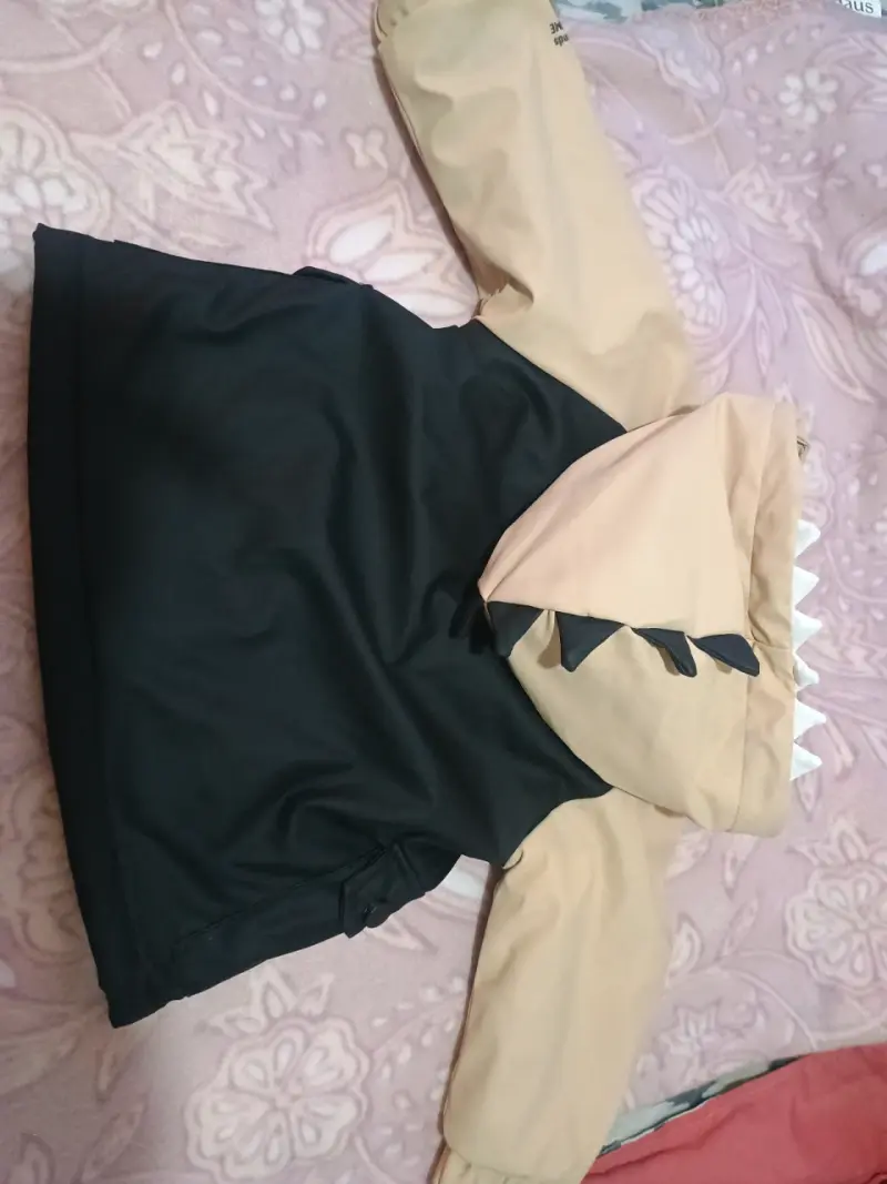 Parka infantil con capucha de dinosaurio - 2
