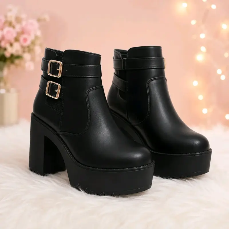 Botines negros con plataforma