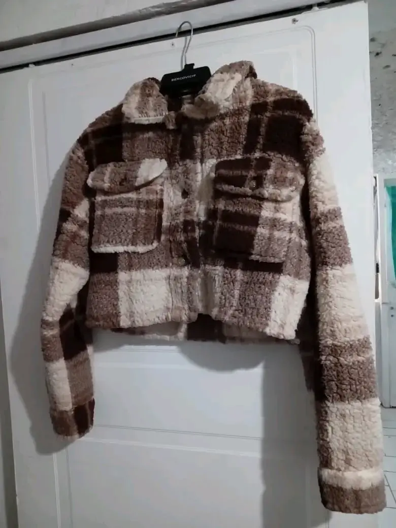 Chaqueta de lana a cuadros - 1