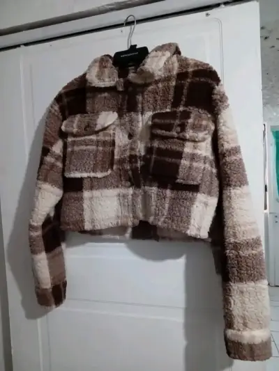 Chaqueta de lana a cuadros - miniatura 1