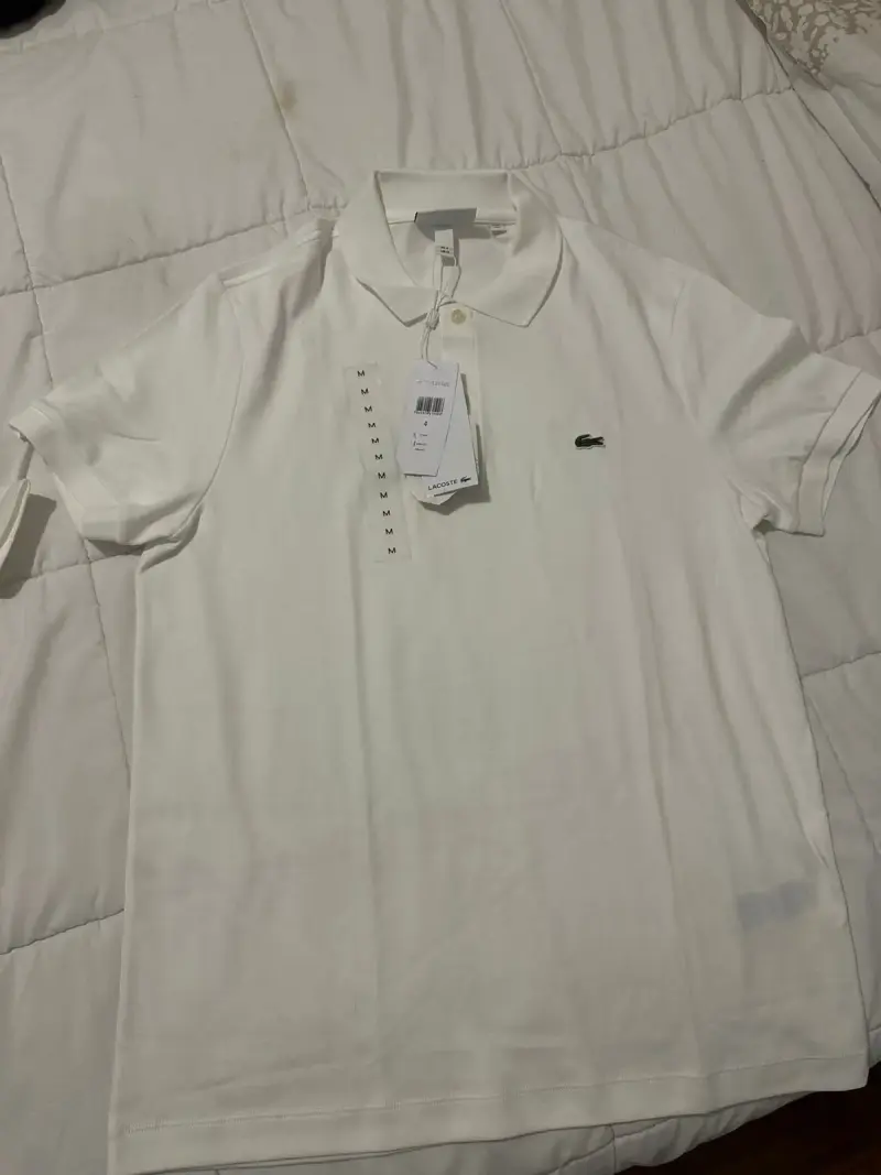 Polera polo blanca Lacoste - 1