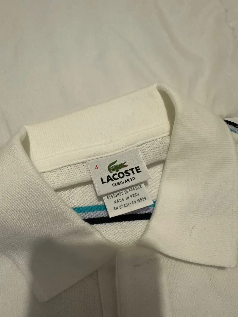 Polera polo blanca Lacoste - 3