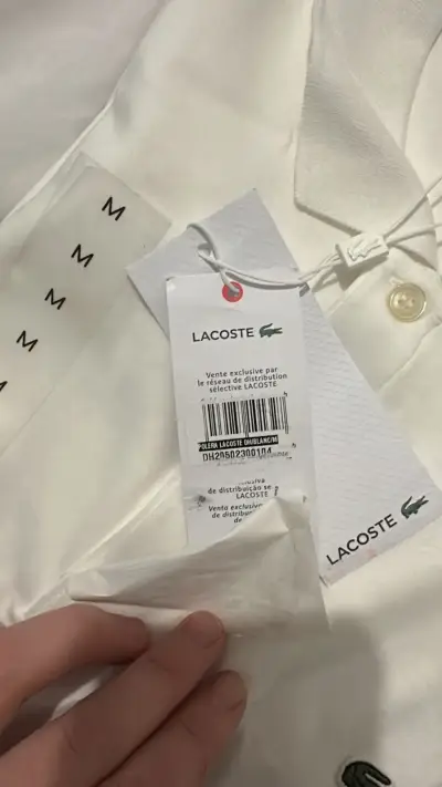 Polera polo blanca Lacoste - miniatura 4