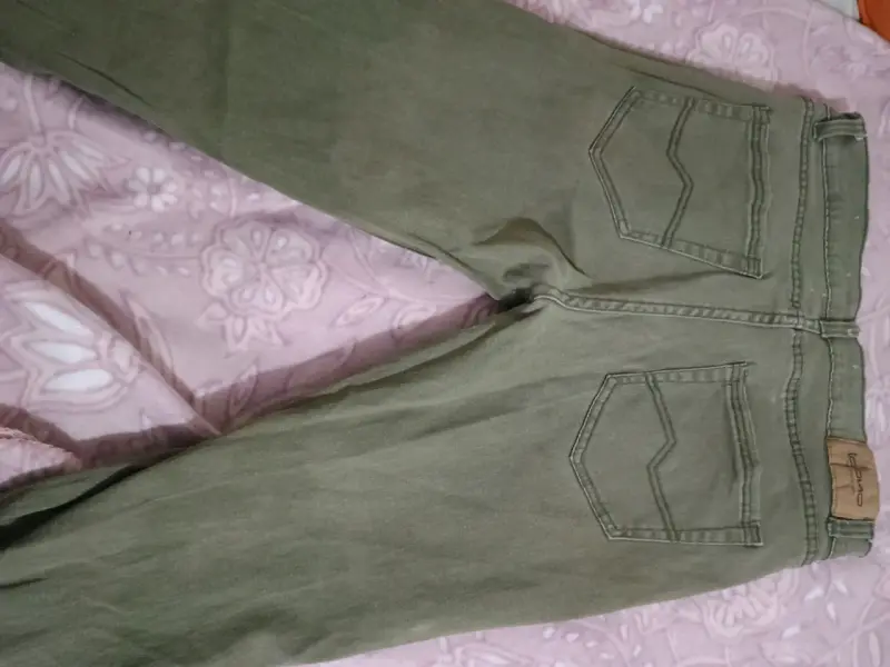 Pantalones skinny verde - 2