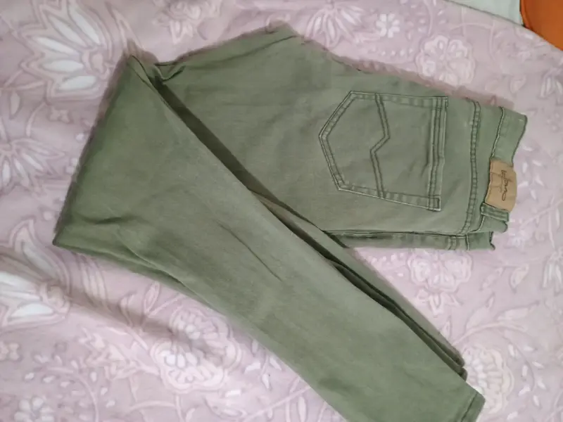 Pantalones skinny verde - 3