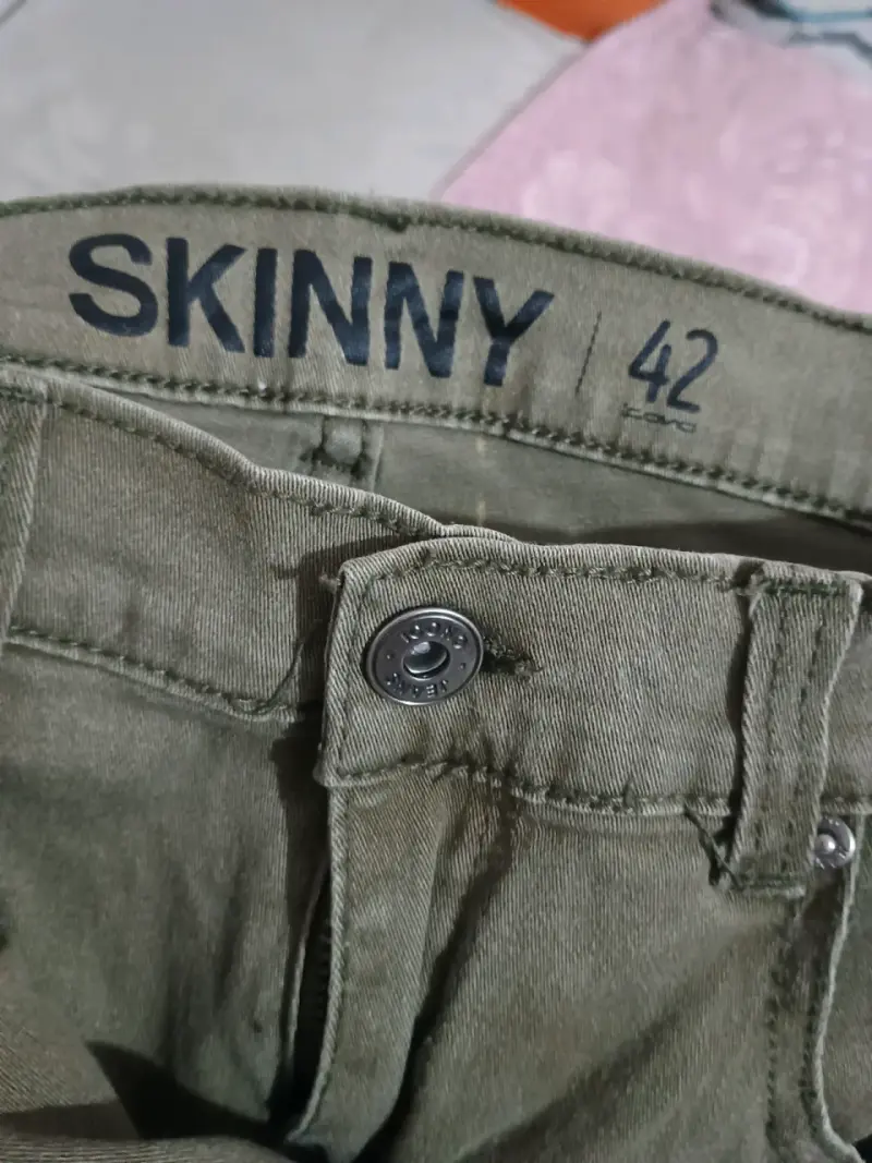 Pantalones skinny verde - 4