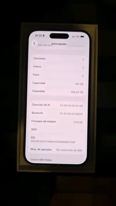 Iphone 15 pro 128 gb 94% bateria con caja - miniatura 3