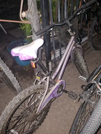 Bicicleta infantil morada - miniatura 1