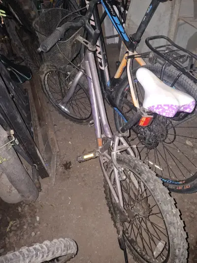Bicicleta infantil morada - miniatura 2