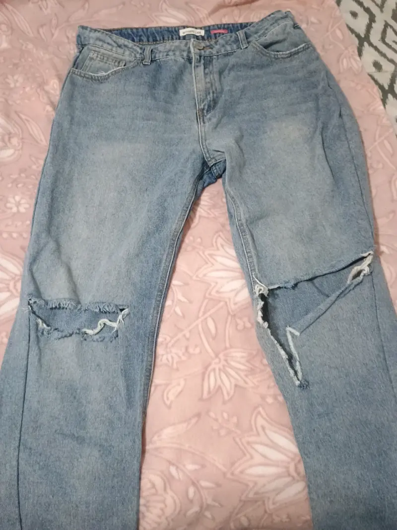 Jeans desgastados azul claro - 2