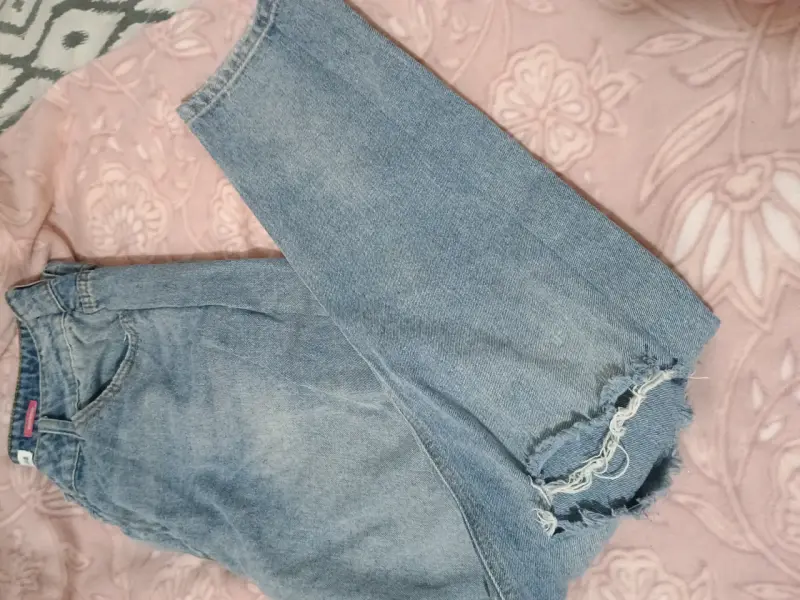 Jeans desgastados azul claro - 4