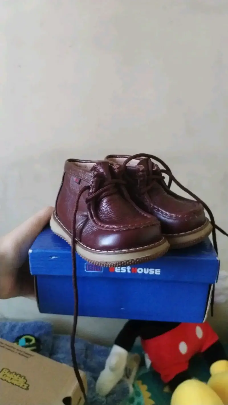 Zapatos de cuero marrón niño - 3