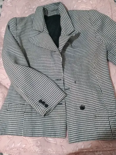 Blazer pata de gallo blanco y negro - miniatura 1
