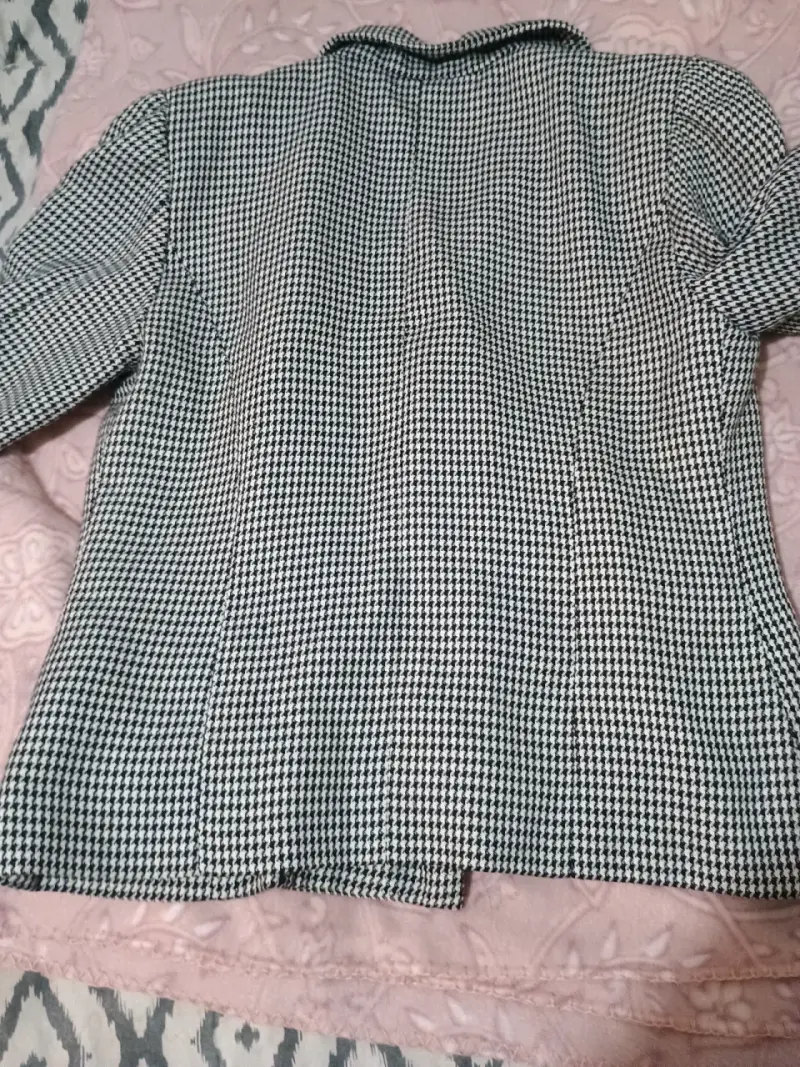 Blazer pata de gallo blanco y negro - 3