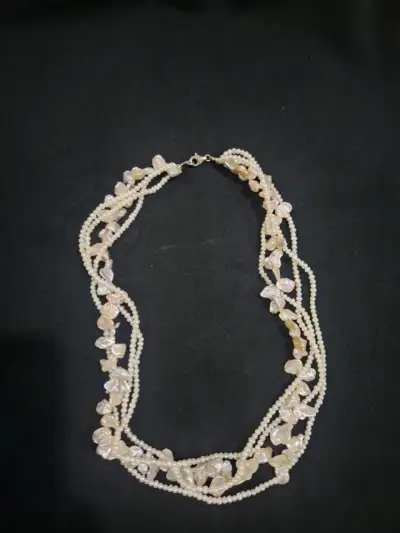 Collar de colgantes dorados y turquesa - miniatura 5