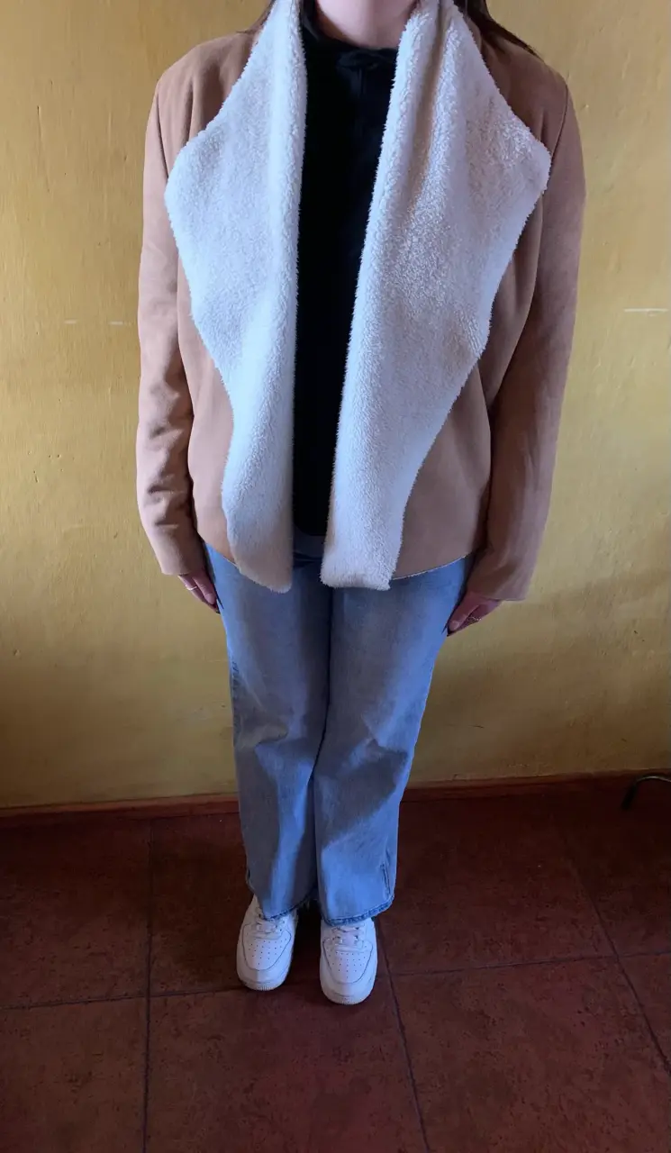 Chaqueta camel con interior de lana - 2