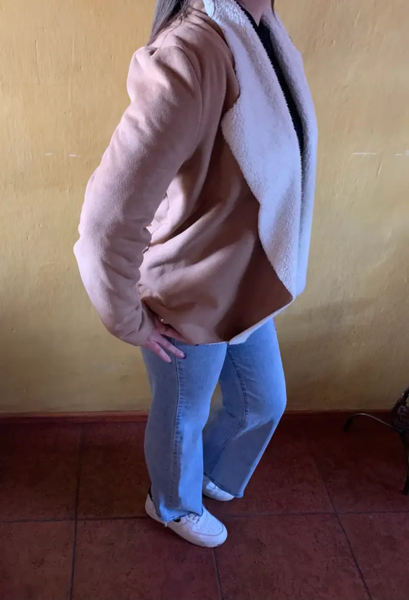 Chaqueta camel con interior de lana - 3