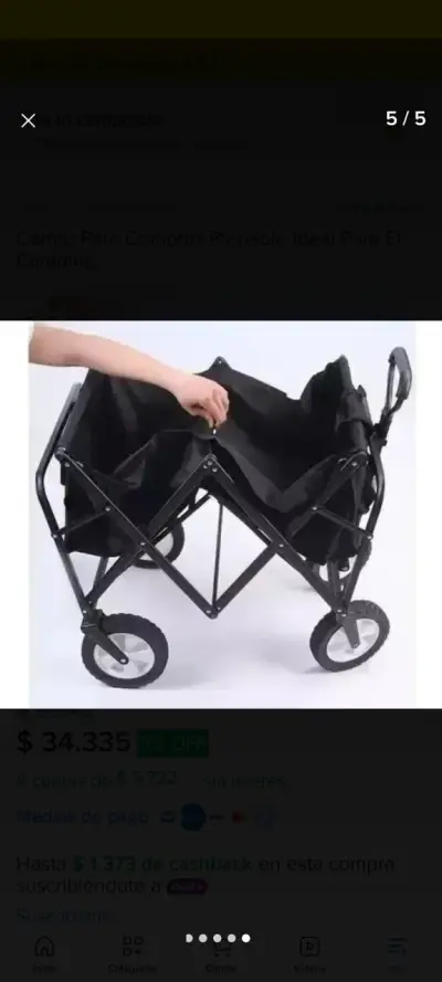 Carrito de compras plegable - miniatura 1