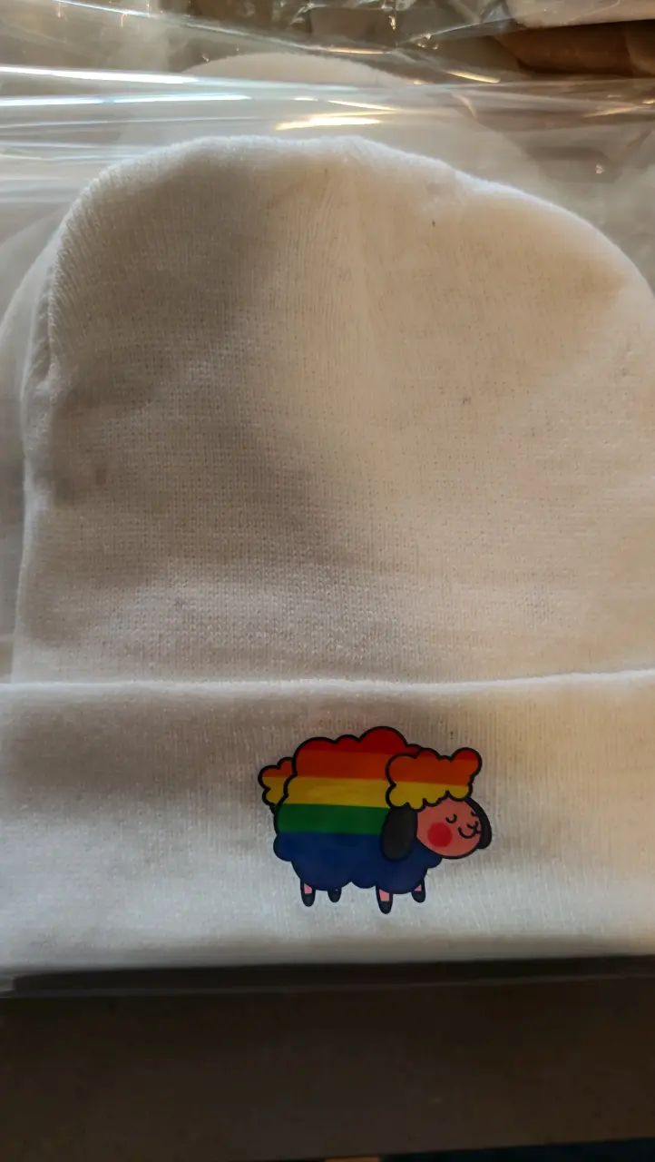 Gorro blanco con estampado colorido - 6